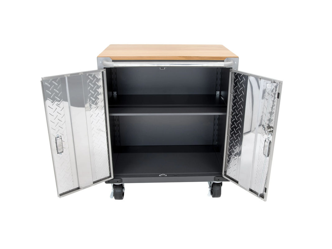 RIKTA ProLine Rollwagen aus Buche mit 2 Türen in Braun, B: 71 cm, T: 46 cm, H: 89 cm - Bild 2