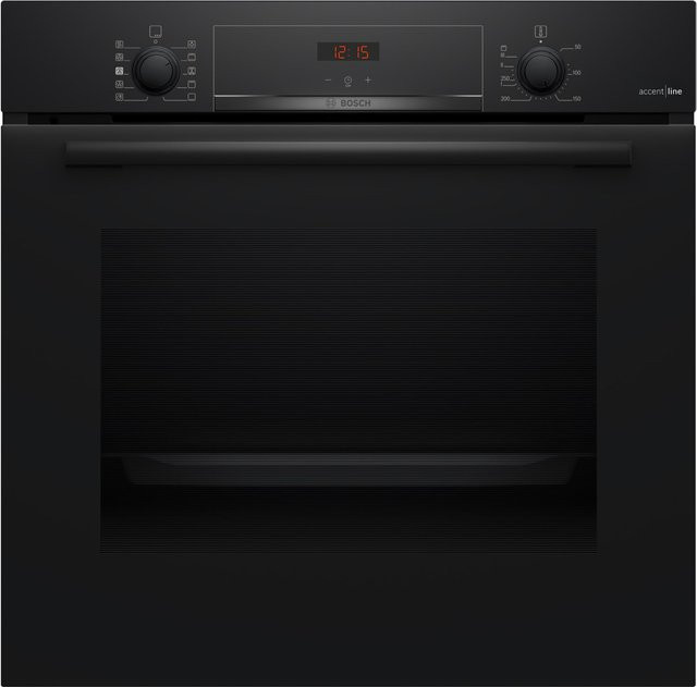 Bosch Einbaubackofen schwarz mit 71 l Volumen, Pizza-Stufe, schnelles Vorheizen und katalytisch beschichteter Rückwand, Breite: 59,4 cm, Energieeffizienzklasse A+ - Bild 1