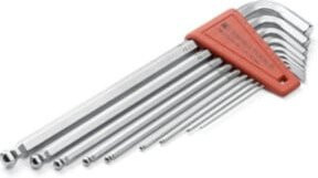 PB Swiss Tools Sechskant-Winkelschraubendreher-Satz mit Kugelkopf, 9-teilig, silber - Bild 1
