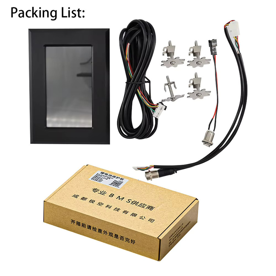JIKONG JK BMS LCD-Display Touchscreen in Schwarz mit Kommunikationsschnittstellen für LiFePo4 LTO Li-Ion Akkupacks (2,3 Zoll, 3,2 Zoll, 4,3 Zoll) - Bild 2