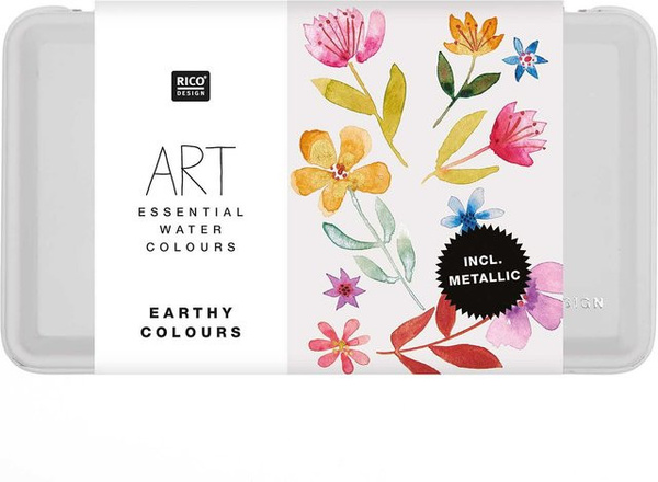 Rico Design ART Essential Aquarellfarben Earthy Colours, 12 Farben