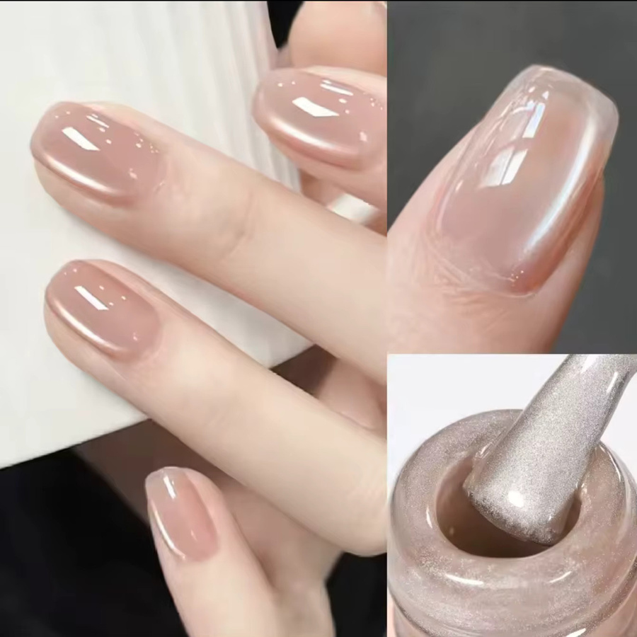 MIANEL Gel-Nagellack, Porzellanweiß, Schimmernd, 10 ml - Bild 2