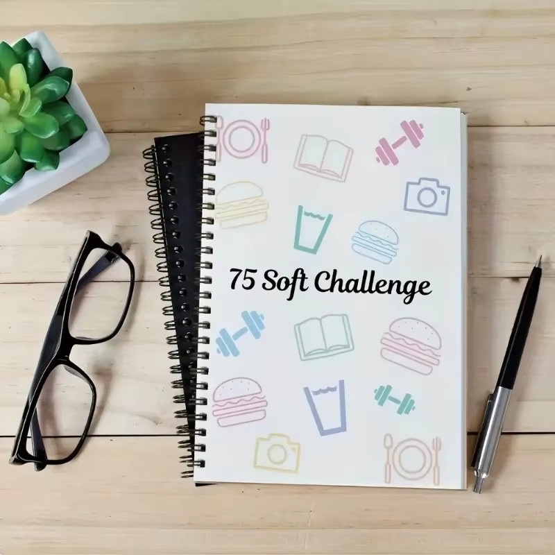 Challenge-Planer-Notizbuch mit 75 Blatt, Hardcover-Kalender für deine tägliche Arbeit, Farbe: Weiß - Bild 3