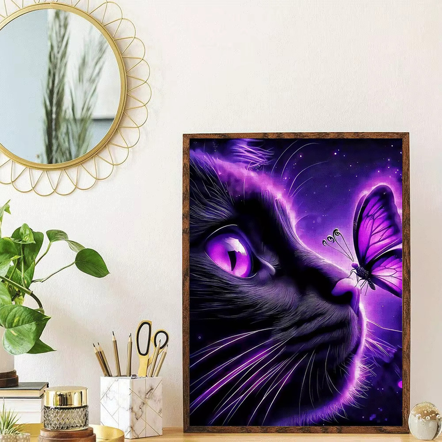 AZNM Kosmischer Schmetterling mit schwarzer Katze, Puzzle, 1.000 Teile - Bild 5