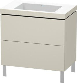 Duravit Waschtischunterschrank L-Cube c-bonded in Tau Matt mit 2 Auszügen, B/T: 80 x 48 cm - Bild 1