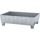 Auffangwanne ASECOS aus Stahl mit Staplerschuhen, verzinkt, silber, B: 81,5 cm, T: 123,5 cm, H: 35,0 cm, 200 l Auffangvolumen - Bild 2