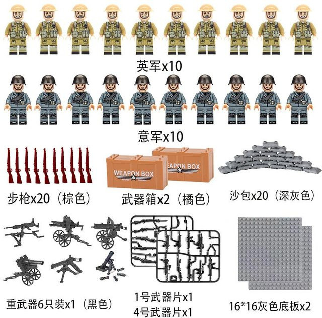 Zweiter Weltkrieg Militärfiguren Soldaten, Bausteine, ab 14 Jahren - Bild 1