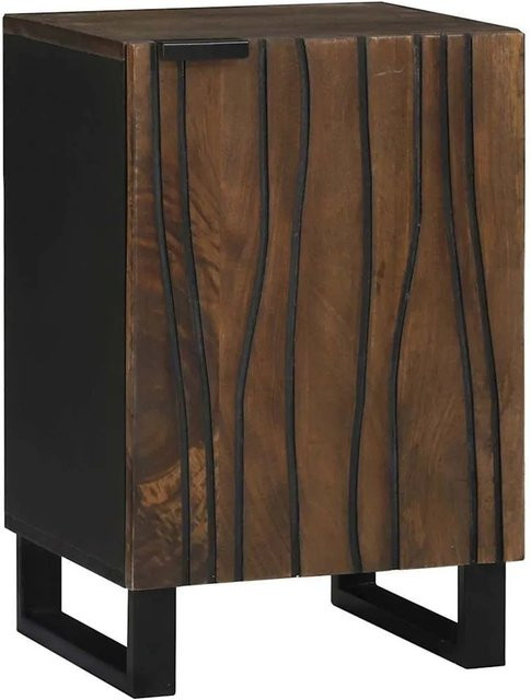 vidaXL Waschbeckenschrank Walnuss mit Türen und Regalfächern für das Badezimmer, B/T/H: 38 x 33,5 x 58 cm - Bild 1