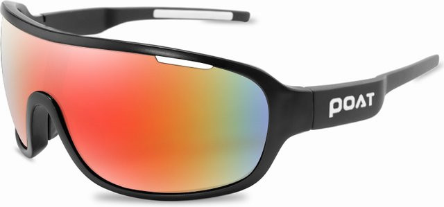 POAT Radsport-Sonnenbrille, Vollrand, black, Kunststoff - Bild 1