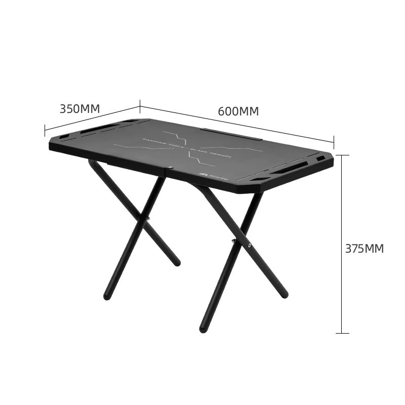 ShineTrip Taktischer Klapptisch aus Aluminium in Schwarz, multifunktionaler Campingtisch für den Außenbereich - Bild 3