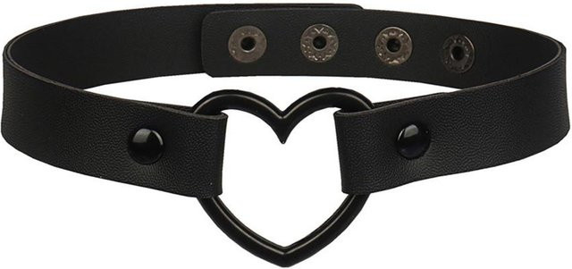 DIEZI Halskette, Leder, Schwarz, Damen, Vintage - Bild 1