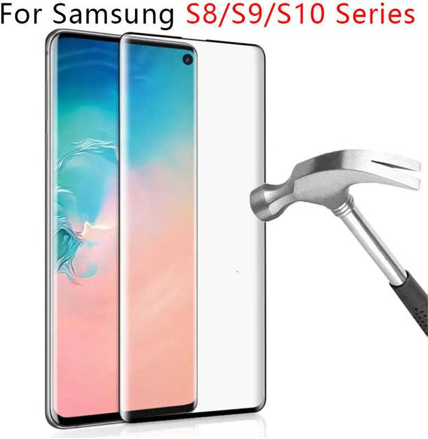 Samsung Displayschutzfolie aus gehärtetem Glas in Transparent für Galaxy S10, S10 Plus, S9, S9 Plus, S8, S8 Plus und S10e - Bild 1