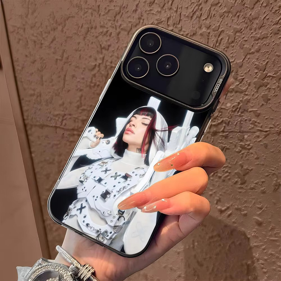 Cazzu Handyhülle im Laser Metallic Aurora Design für iPhone 11 bis iPhone 17 Pro Max, Mehrfarbig Matt - Bild 2