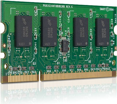 HP DDR3 SO DIMM 144-PIN Arbeitsspeicher Modul 1 GB 800 MHz PC3-6400 ungepuffert non-ECC grün für LaserJet Enterprise MFP M578 und LaserJet Enterprise Flow MFP M578 - Bild 1