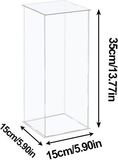 Good Industrial Accessories Transparente Vitrine als Box Organizer und Staubdichter Aufbewahrungsständer, H x B x T: 35 x 15 x 15 cm - Bild 1