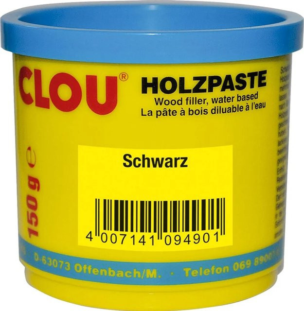 Clou Holzpaste wasservererdünnbar Schwarz 150 g - Bild 1