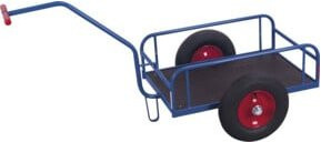 VARIOfit Handwagen ohne Bordwand mit Luftbereifung aus Stahl, B/T: 112,5 x 53,5 cm - Bild 1