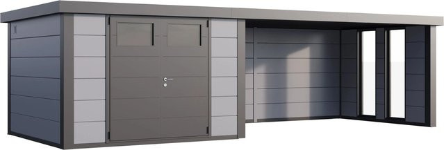 Telluria Gerätehaus Classico Lounge XL Rechts mit Fenster, Grau, B/T/H: 812 x 318 x 219 cm - Bild 1