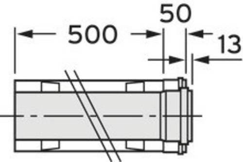 Vaillant Montagerohr Weiß 500 mm - Bild 1