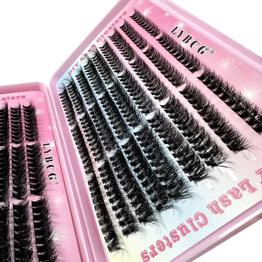 LYBCG Wimpern Extensions Cluster, Black, Unisex - Bild 3