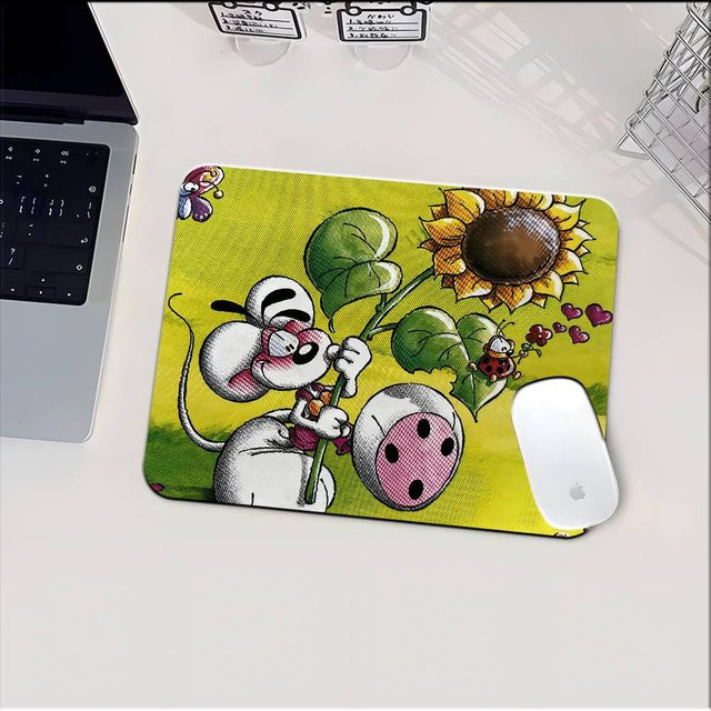 Rastar Diddl Mauspad mit Cartoon-Charakter in Multicolour, rechteckige rutschfeste Schreibtischunterlage für Gamer und Computer - Bild 1