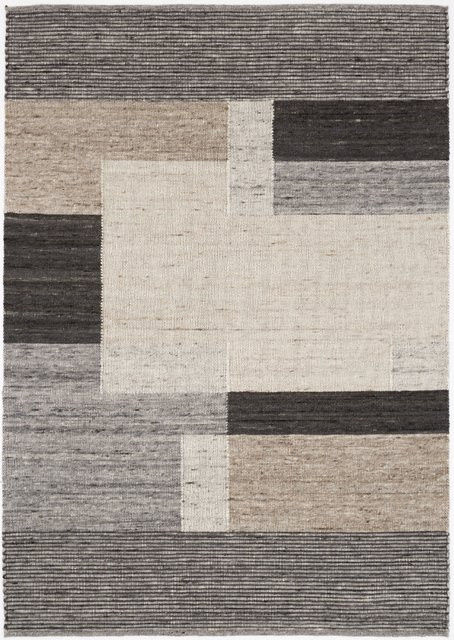 Teppich Tamour von BOSTON in Beige und Multicolour, rechteckig mit abstraktem Design aus Wolle - Bild 1