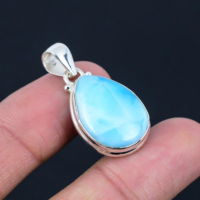 Anhänger Larimar, 925 Silber, Blau, Damen - Bild 1