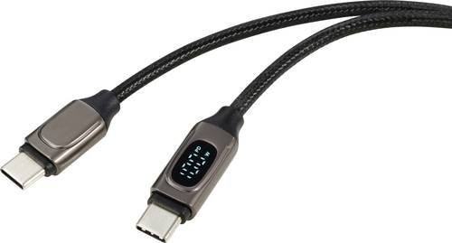 Renkforce USB-C auf USB-C Kabel USB 2.0 in Silber, Länge: 1,00 m, RF-6249318 - Bild 1