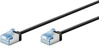 Goobay Cat.6a Patchkabel slim U/FTP Ethernet LAN Kabel Schwarz 3,0 m - Bild 1
