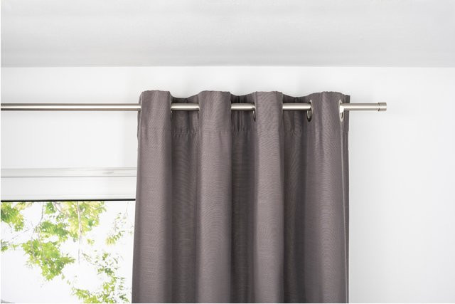 Ondeco Ösenschal Blickdicht Grau, 1er Set, B: 135 cm, H: 300 cm - Bild 1