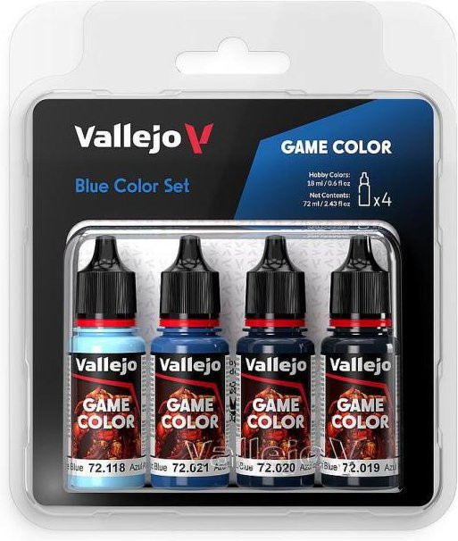 Vallejo Farb-Set Blau, Nachfüllpack, 4 x 18 ml - Bild 1