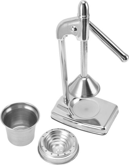 Aimo Manuelle Orangenpresse aus Edelstahl in Silber und Weiß mit ergonomischem Gummigriff - Bild 1