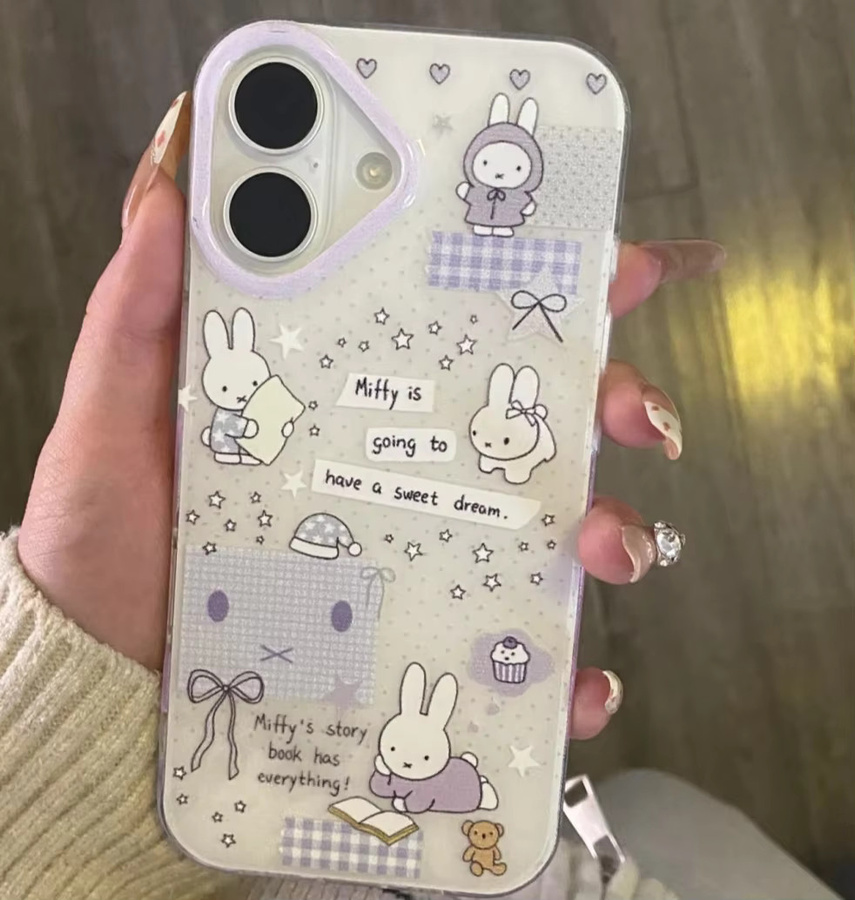 Miffy Handyhülle mit Stern-Cartoon-Design für iPhone 16 15 14 13 17 Pro Max Plus XS 7 8 stoßfest - Bild 3