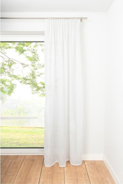 Ondeco Schlaufenschal Breeze Gardine blickdicht, Farbe: Weiß, B: 135 cm, H: 300 cm - Bild 1