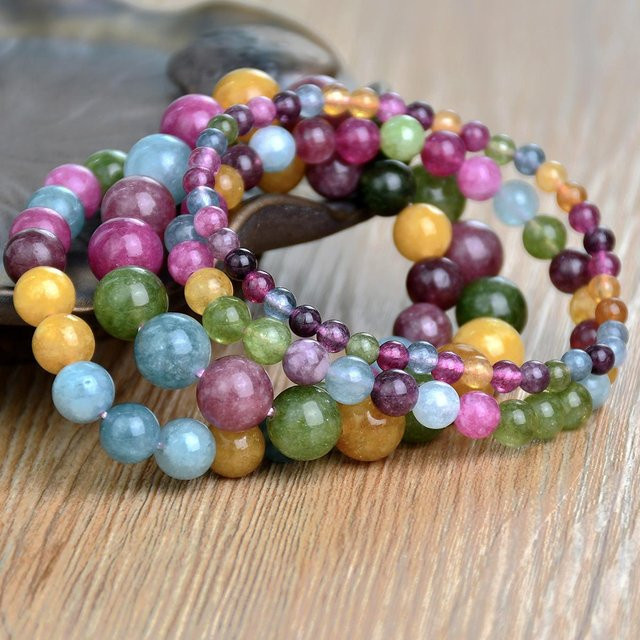 Lucky Star Jewelry Armband, Bunter Naturstein, Zirkon, Damen - Bild 1