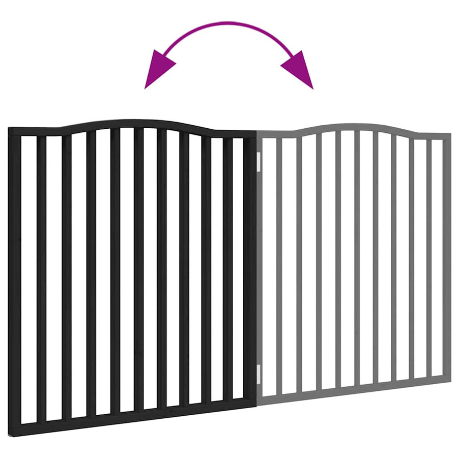 Vidaxl Zusammenklappbares Hundetor mit 2 Panelen in Schwarz, Breite: 160 cm - Bild 2
