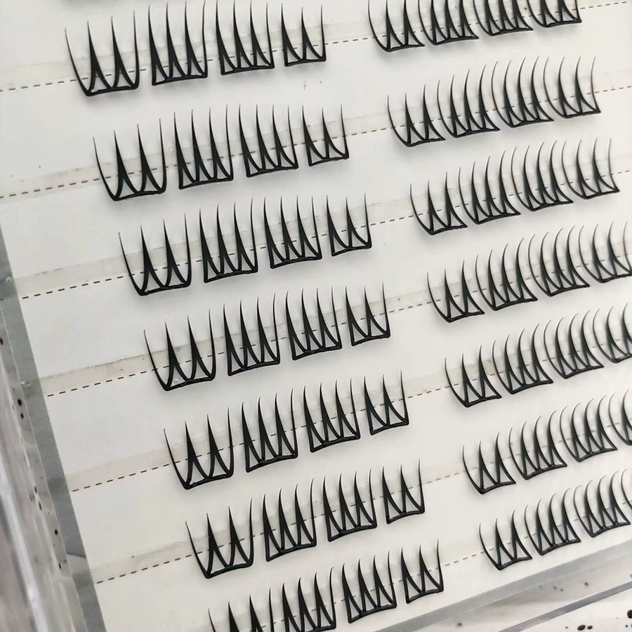 Einzelne Cluster-Wimpernverlängerung, 7–13 mm, C-Curl, natürlich - Bild 4
