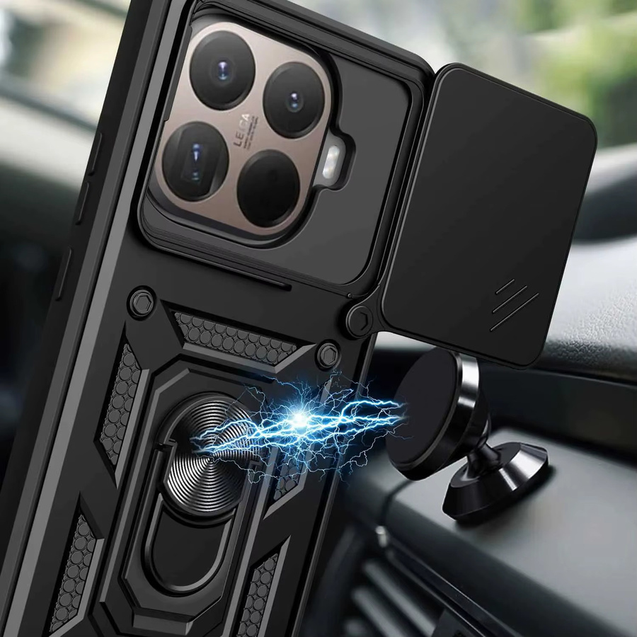 Gepanzerte Schutzhülle mit Magnetring und Kameraschutz für Xiaomi 15, 14T Pro, 15 Pro und 17 Pro Max in Grün - Bild 4