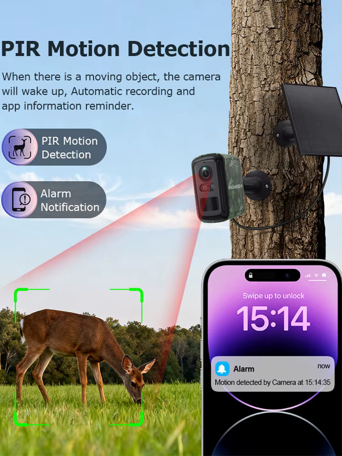 INQMEGA 5MP 2K HD 4G Drahtlose Solarkamera mit 10000mAh Akku, WiFi Outdoor Überwachungskamera mit PIR Tiererkennung und Wasserdichtigkeit - Bild 7
