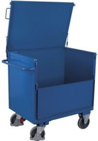 VARIOfit Blechkastenwagen mit Deckel in Blau, B/T: 99,0 x 69,0 cm - Bild 1
