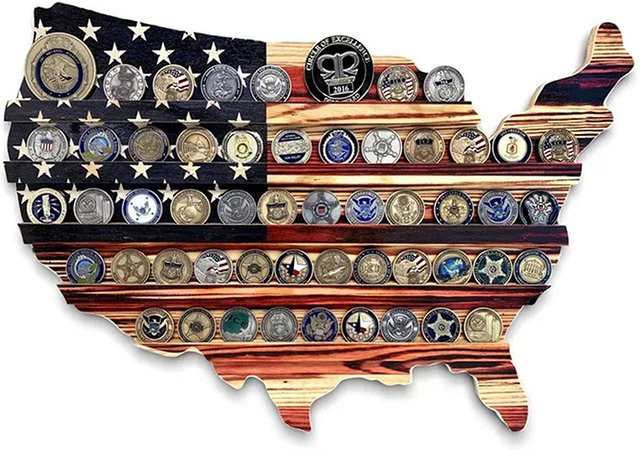 Wood America US Flag Challenge Münzständer aus Holz in Multicolor - Bild 1