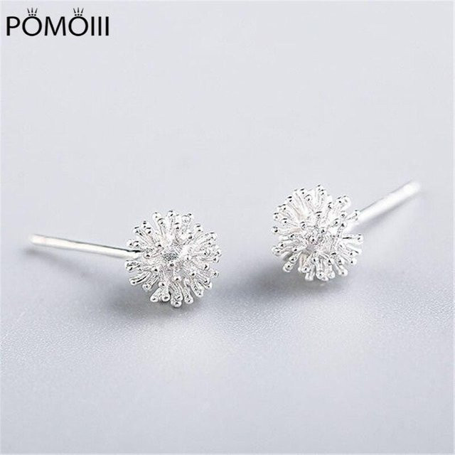 Ohrstecker Pusteblume, Messing, Weiß, Mädchen, Damen - Bild 1