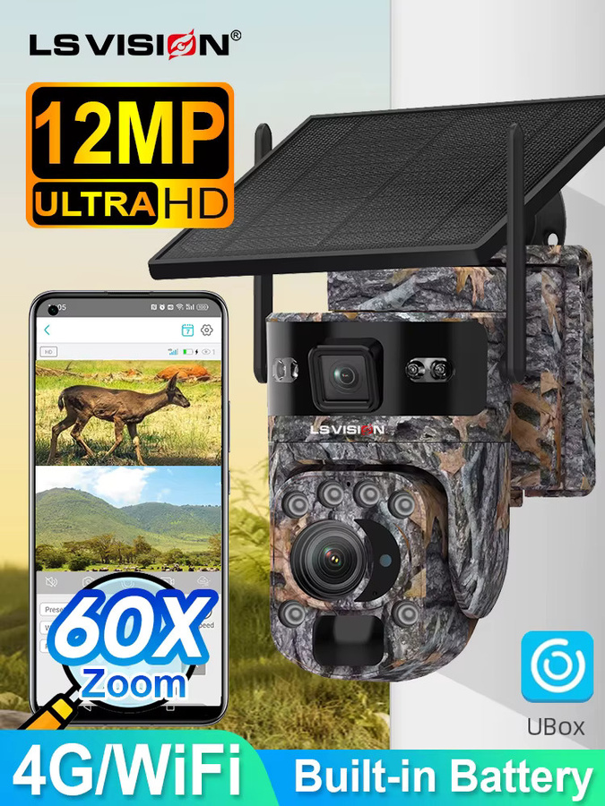 LS VISION 4G Solar Wildkamera mit 60x Zoom, Dual Screen View und WLAN für Outdoor-Einsätze inklusive Farbnachtsicht - Bild 7