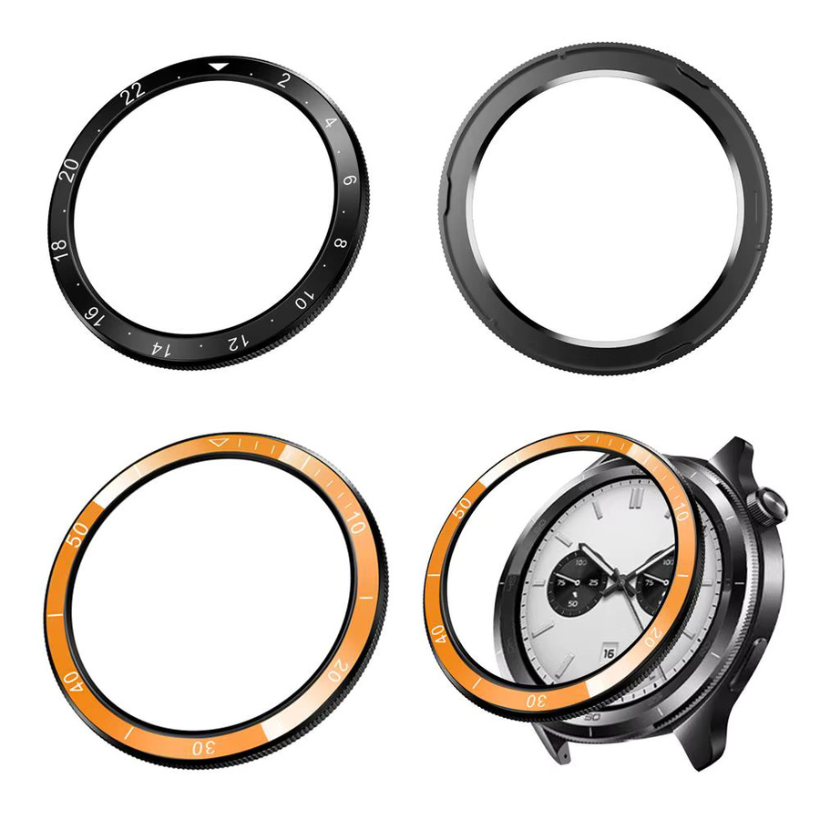 BUDI Schutzring für Xiaomi Watch S4 S3 Lünette Ring Abdeckung aus Kunststoff in Schwarz - Bild 2