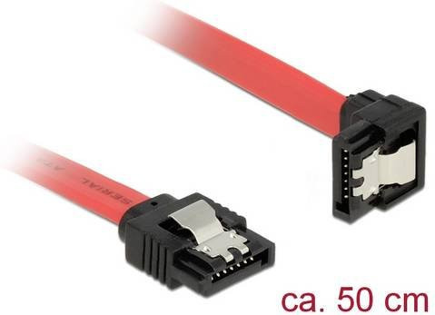 Delock SATA Festplatten Anschlusskabel Schwarz Rot 0,5 m - Bild 1