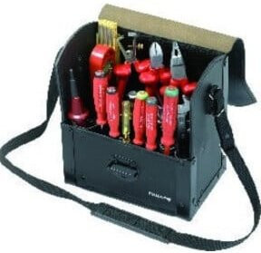 Parat Top Line Werkzeugtasche aus Rindleder mit Magnetverschluss, Schwarz, B: 23,0 cm, T: 14,0 cm, H: 30,0 cm - Bild 5