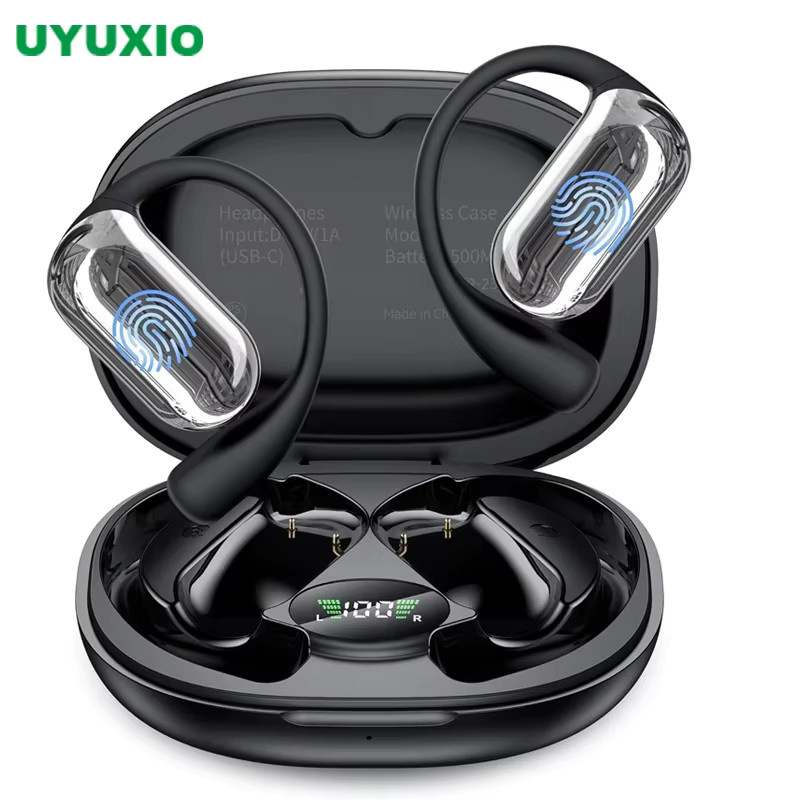 UYUXIO Echtzeit-KI-Sprachübersetzungs-Ohrhörer OWS In-Ear Übersetzer für 144 Sprachen in Schwarz - Bild 2