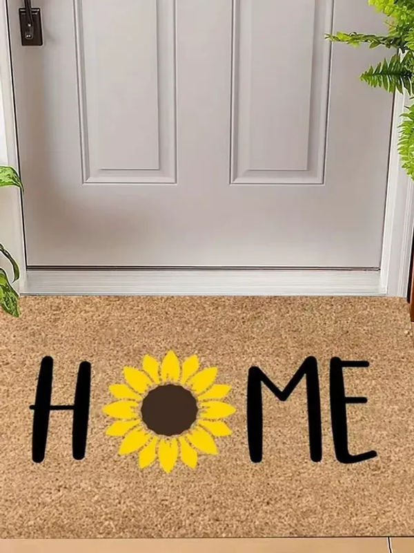 VIKAMA Fußmatte mit abstraktem Blumenstrauß Design, rutschfeste Willkommensmatte für den Eingangsbereich, B: 60 cm, T: 40 cm - Bild 2