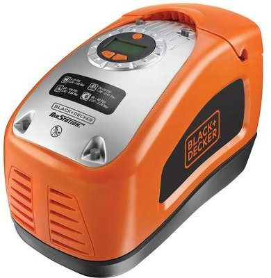 Black+Decker ASI300-XJ Kompressor mit Doppelkopf, Digitales Display und Automatischer Abschaltung, Orange - Bild 1
