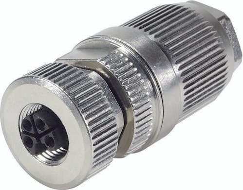 Harting Kabelsteckverbinder 21032962506 in Schwarz und Silber mit 4 Polen - Bild 1